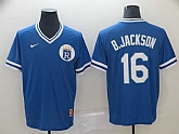 Royals 16 Bo Jackson Blue Throwback Jerseys,baseball caps,new era cap wholesale,wholesale hats